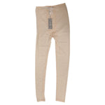 Dolce & Gabbana Beige Nylon Stretch Logo Lace Leggings Underwear, 93% Nylon 7% Elastane, Mid-Rise, Made in Italy, Designer Lingerie Pants