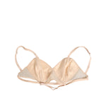 Dolce & Gabbana Beige Nylon Triangle Soft Cup Brassiere Underwear with minimal aesthetic and logo details.