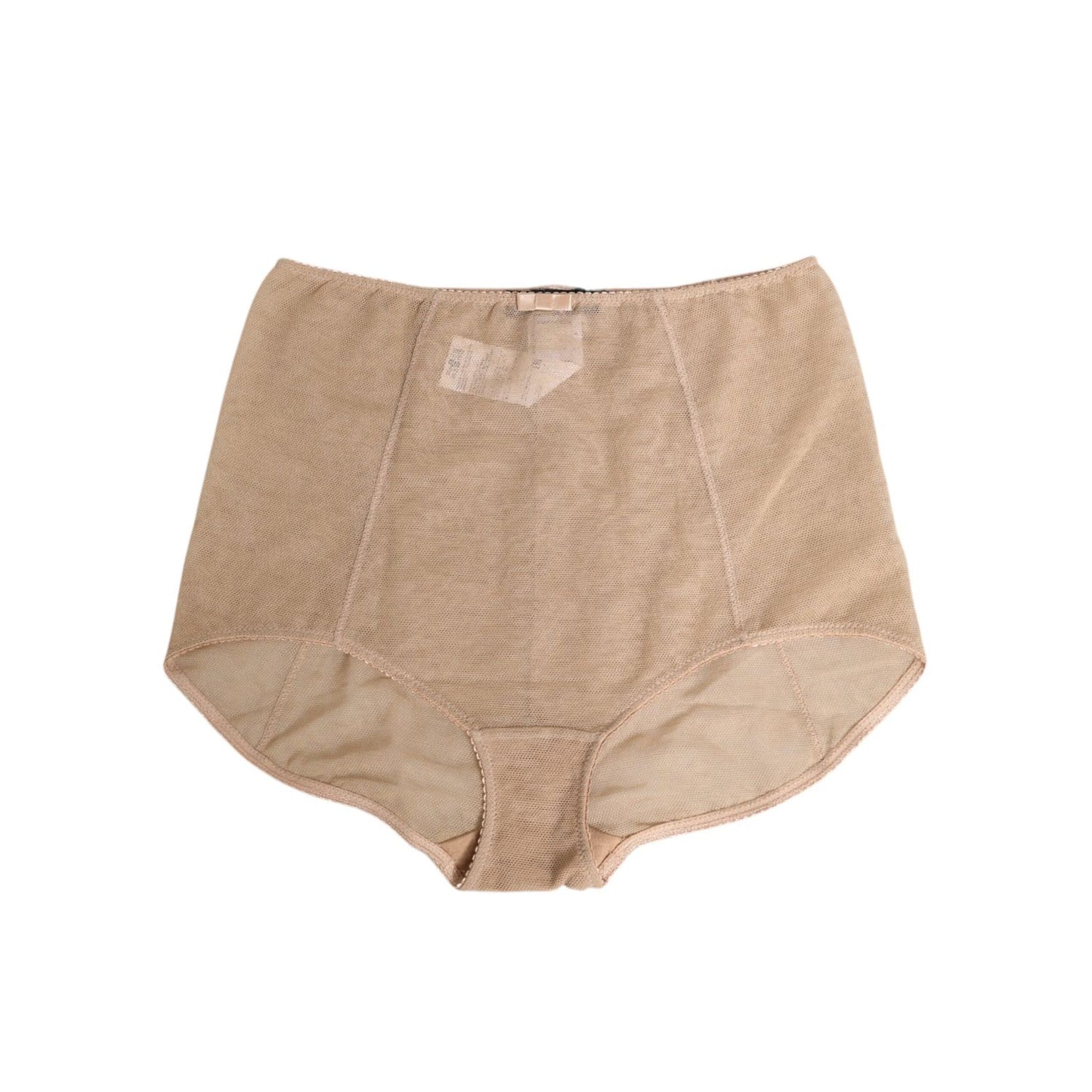 Dolce & Gabbana Beige Shaping Control Panty Underwear, high waist, luxury design, made in Italy, 85% polyamide, 15% elastane.
