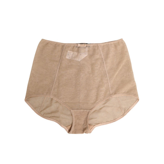 Dolce & Gabbana Beige Shaping Control Panty Underwear, high waist, luxury design, made in Italy, 85% polyamide, 15% elastane.