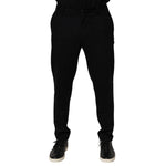 Dolce & Gabbana Black Cashmere Dress Formal Trouser Pants with tailored fit and classic design, perfect for formal and upscale events.