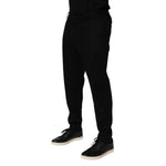 Dolce & Gabbana Black Cashmere Dress Formal Trouser Pants featuring a tailored fit, zip-button closure, and luxurious cashmere fabric.