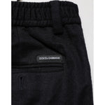 Dolce & Gabbana Black Cashmere Dress Formal Trouser Pants featuring luxury design and tailored fit for formal occasions.