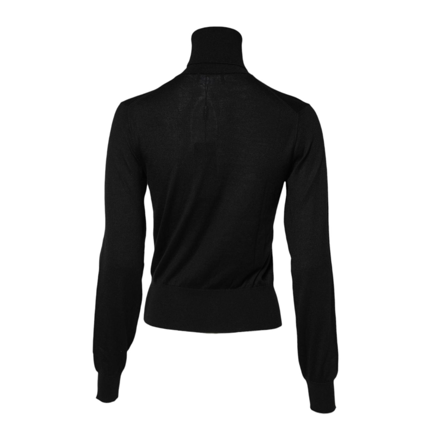 Dolce & Gabbana Black Cashmere Turtleneck Pullover Sweater