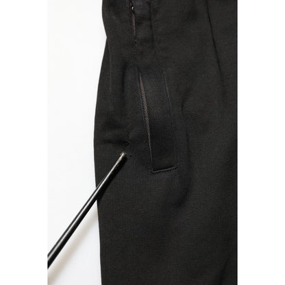 Dolce & Gabbana Black Cotton DG Logo Men Jogger Pants