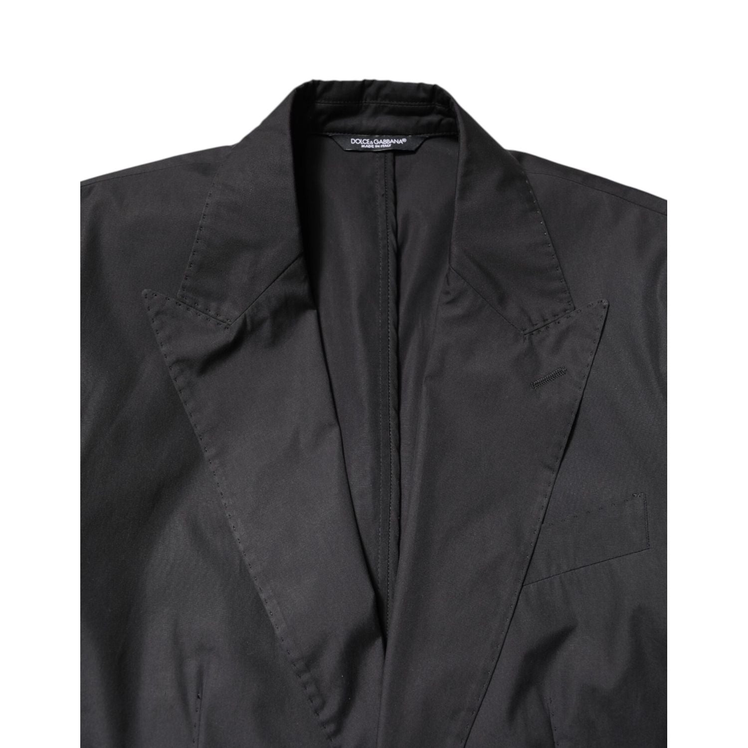 Dolce & Gabbana Black Cotton TAORMINA Formal 2 Piece Suit