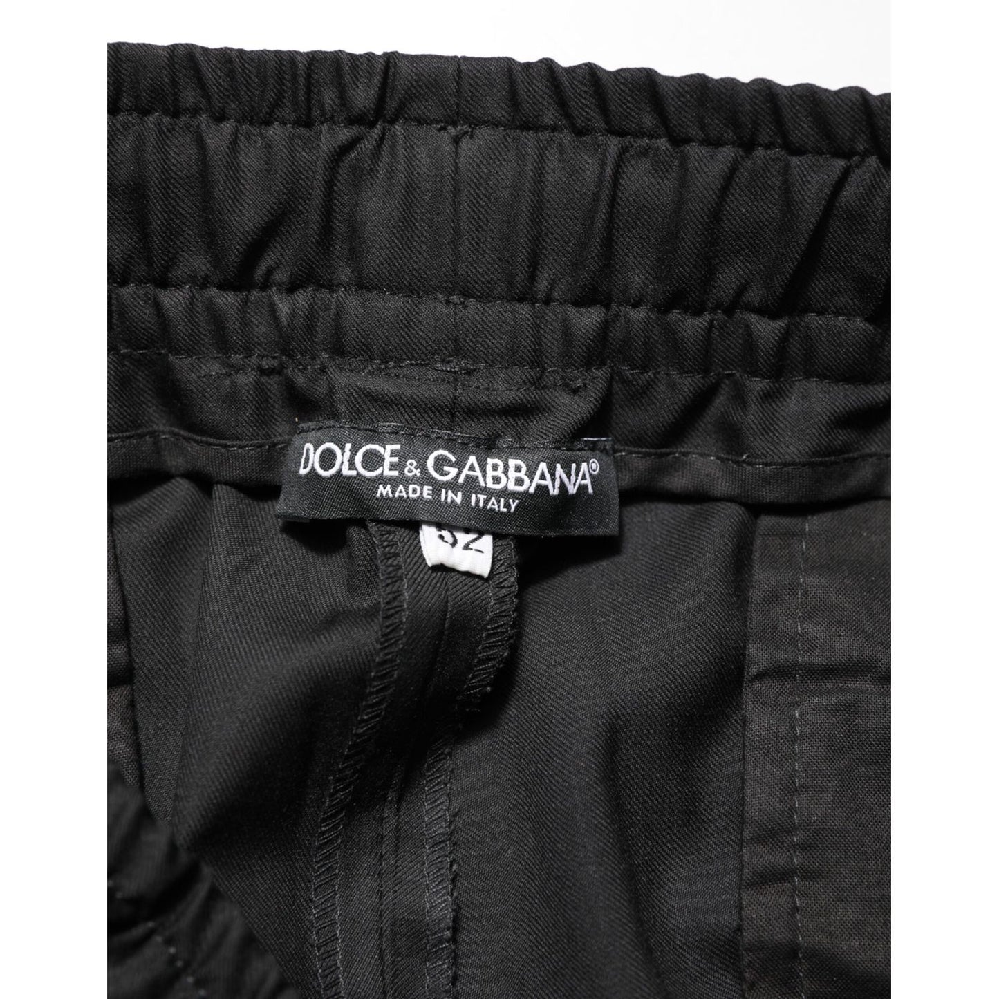 Dolce & Gabbana Black Drawstring Men Jogger Sweatpants Pants