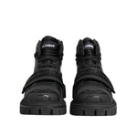 Dolce & Gabbana Black Leather Trekking Sneakers Boots Shoes