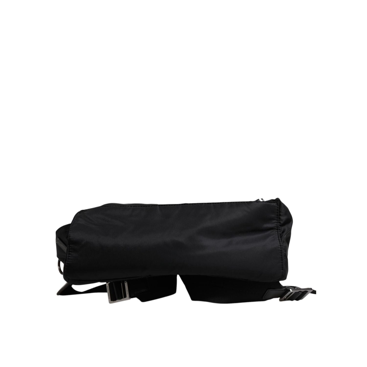 Dolce & Gabbana Black Logo Tape Polyamide School Travel Backpack Men Bag