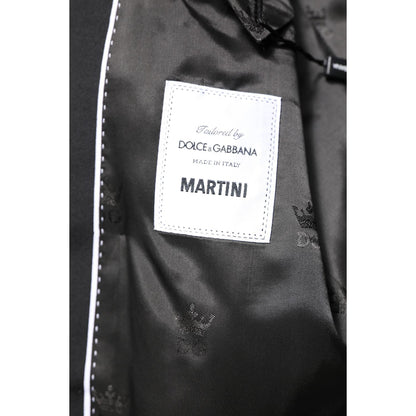 Dolce & Gabbana Black MARTINI Double Breasted Coat Blazer