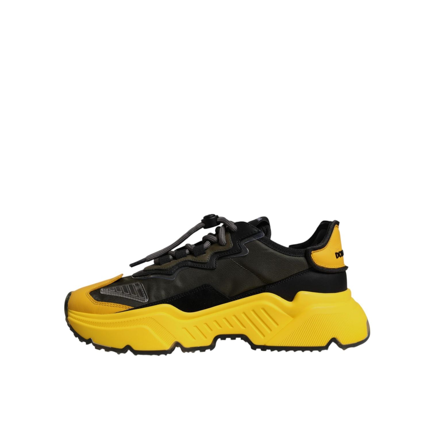 Dolce & Gabbana Black Yellow Daymaster Low Top Sneakers  Shoes