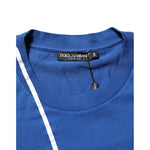 Dolce & Gabbana Blue Logo Print Cotton Crew Neck Men T-shirt
