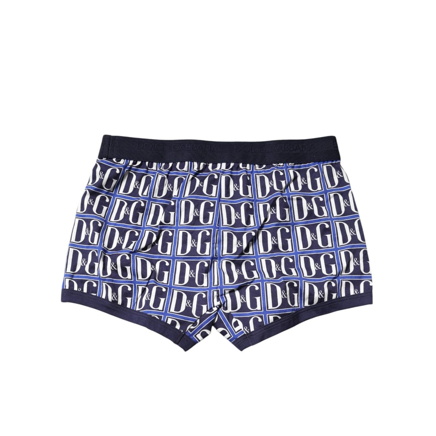 Dolce & Gabbana Blue Logo Print Regular Boxer Brief Underwear