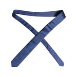 Dolce & Gabbana Blue Solid Silk Adjustable Necktie Tie
