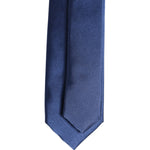 Dolce & Gabbana Blue Solid Silk Adjustable Necktie Tie