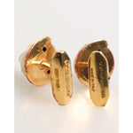 Dolce & Gabbana Brass Gold Tone Dog Puppy Men's Accessories Cufflink, gold brass cufflinks with dog motif and logo details, made in Italy.