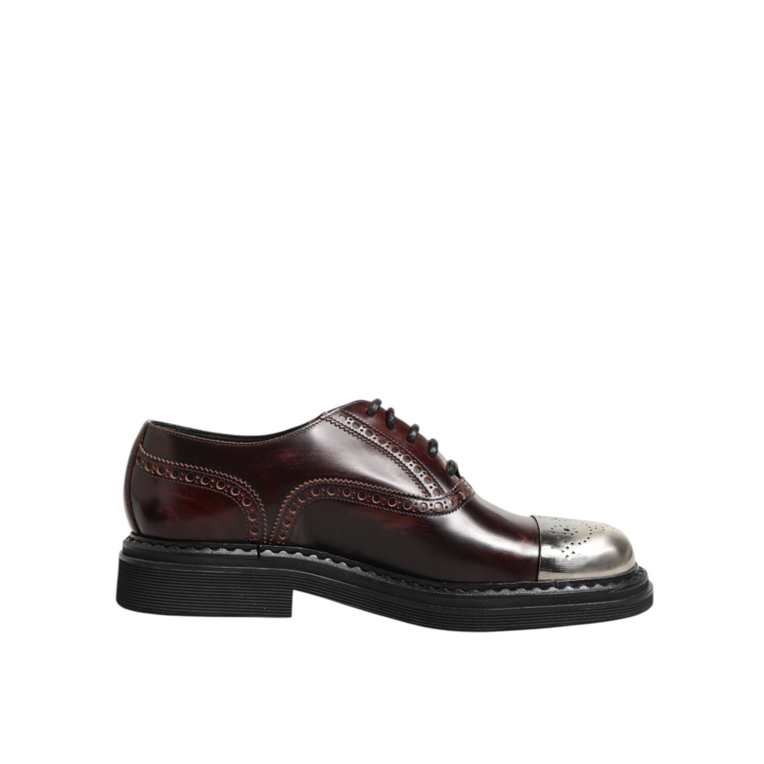 Dolce & Gabbana Brown Leather Lace Up Dress Men Oxford Shoes
