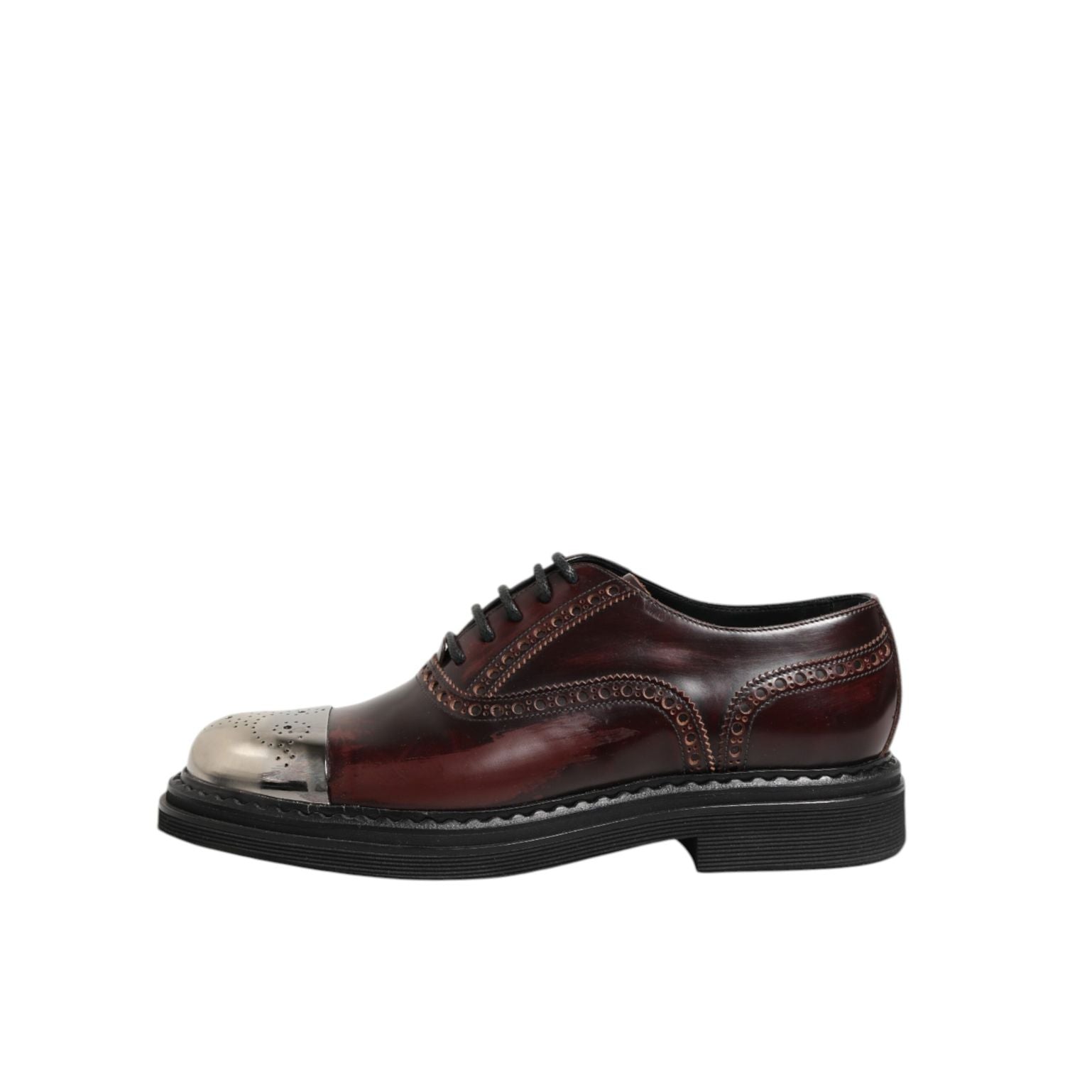 Dolce & Gabbana Brown Leather Lace Up Dress Men Oxford Shoes