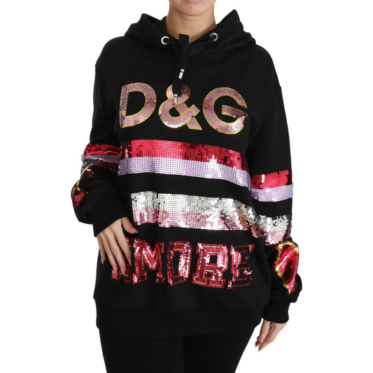 Dolce & Gabbana DG Sequined Hooded Pullover Sweater TSH3018#1