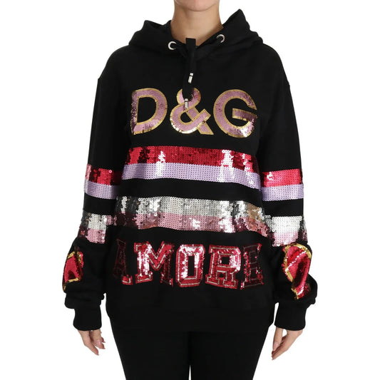 Dolce & Gabbana DG Sequined Hooded Pullover Sweater TSH3018#4 and 3