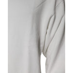 Dolce & Gabbana White Logo Cotton Crew Neck Pullover Sweater TSH86982-46