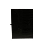 Dolce & Gabbana Elegant Black Leather Logo Plaque Holder Catalogue Case