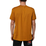 Back view of Dolce & Gabbana Golden Brown Crew Neck Short Sleeve T-shirt, showcasing regular fit and premium cotton material.
