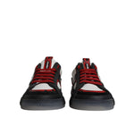 Dolce & Gabbana Multicolor Custom 2.Zero Sneakers Shoes in black, red, and white, featuring a modern silhouette and premium calf leather.