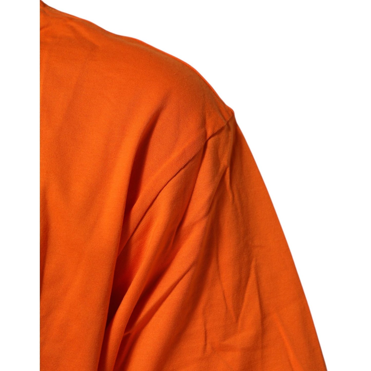 Dolce & Gabbana Orange DGVIB3 Crew Neck Short Sleeves T-shirt, 100% cotton, stylish and comfortable with crew neck design.