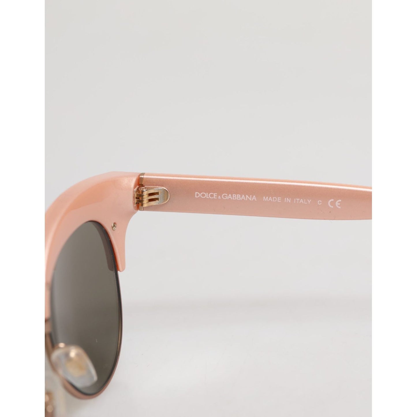 Dolce & Gabbana Pink Gold Mirrored Cat Eye DG6109 Sequined Sunglasses