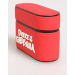 Dolce & Gabbana Red PVC DG Logo Embossed Men Flip Holder Airpods Case with embossed logo design, durable and stylish luxury accessory.