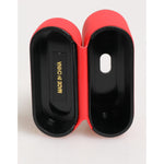 Dolce & Gabbana Red PVC DG Logo Embossed Men Flip Holder Airpods Case interior view, showing the Made in China inscription.