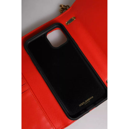 Dolce & Gabbana Red Quilted Devotion Crossbody 11 PRO Phone case bag