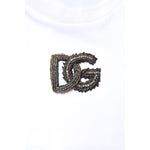 Dolce & Gabbana White Cotton DG Embroidery Crew Neck T-shirt