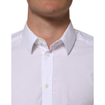 Dolce & Gabbana White Cotton GOLD Long Sleeves Formal Men Shirt, premium quality, Italian made with button closure