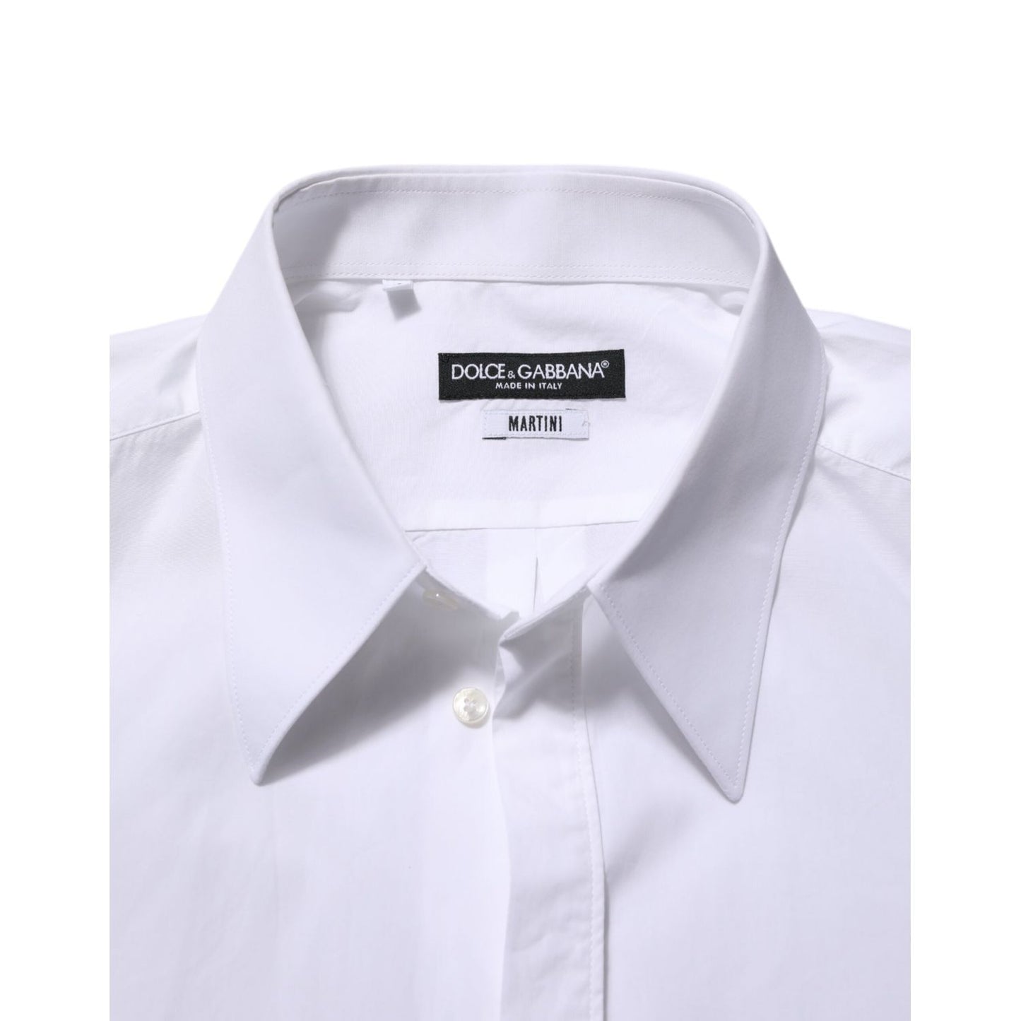 Dolce & Gabbana White Cotton MARTINI Men Formal Dress Shirt