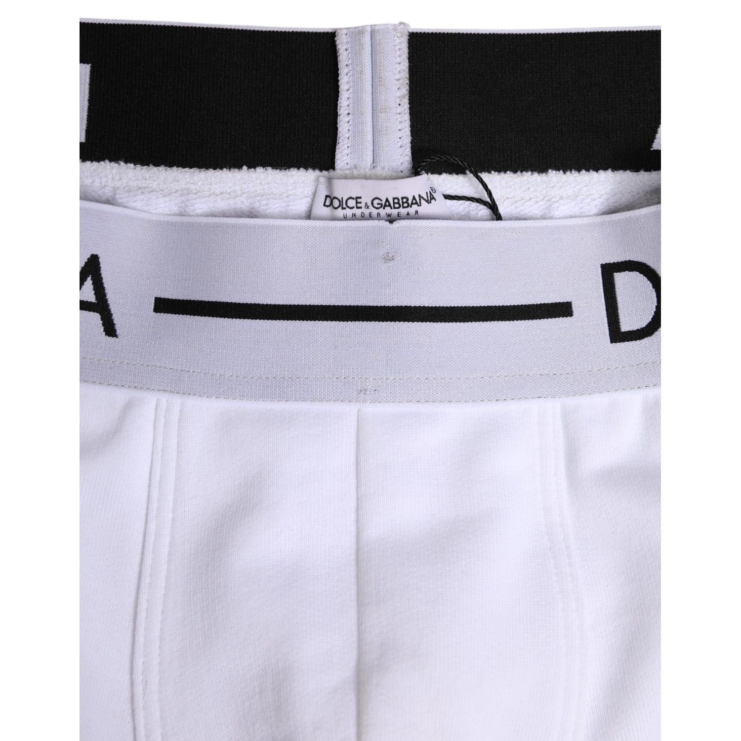Dolce & Gabbana White Cotton Stretch Regular Boxer Underwear