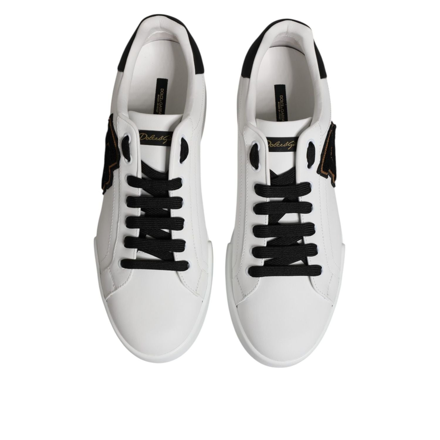 Dolce & Gabbana White DG Logo Portofino Low Top Sneakers Shoes