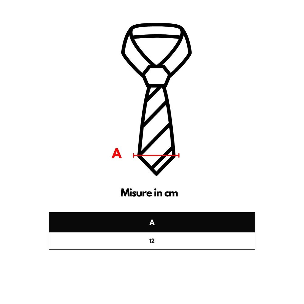 Diagram showing dimensions of Dolce & Gabbana Yellow Silk Ty with 12 cm width.