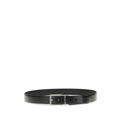 Dsquared² Black Calf Leather Bos Taurus Regular Belt with interchangeable buckles from 4-in-1 Belt Gift Box, AW25