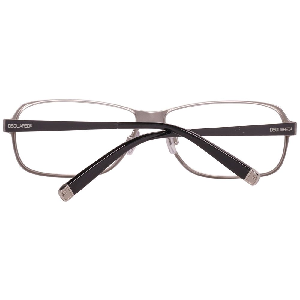 Dsquared² Black Metal Frames with 56/13/140 mm dimensions for men, model DQ5057-002-56, made of black metal, stylish eyewear accessory.
