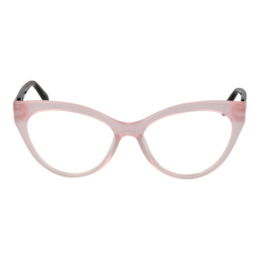 Emilio Pucci Pink Women Glasses Frame in full-rim cat eye style, rose plastic material, 54-16-140 size.