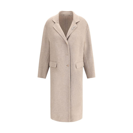 Ermanno Scervino Beige Wool Coat