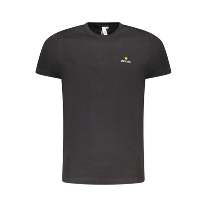 Esercito 1659 Black Cotton T-Shirt with short sleeves, crew neck, and logo print, ideal for aviation enthusiasts.