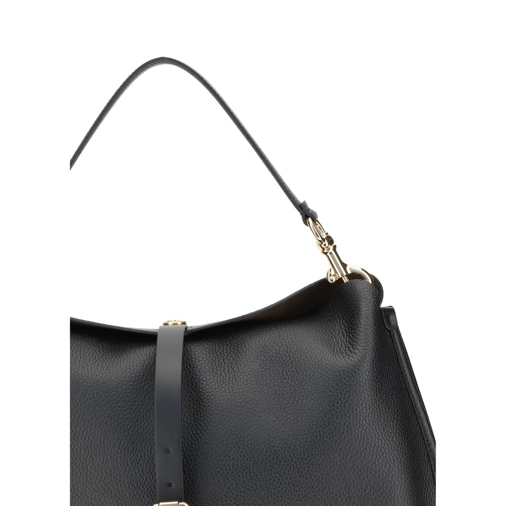 Etro Black Calf Leather Bos Taurus Shoulder Bag