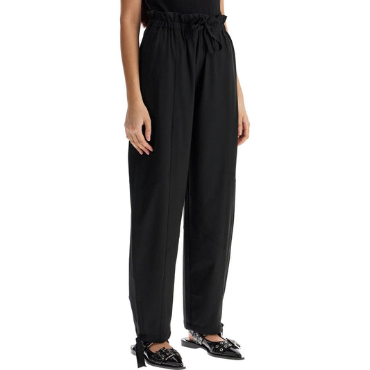 Ganni viscose paperbag pants