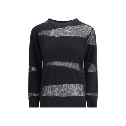 Fabiana Filippi Black Fleece Wool Cashmere Sweater
