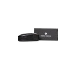 Frankie Morello eyeglass case and box for Blue Acetate Unisex Eyeglass Frame packaging.
