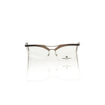 Frankie Morello Gold Metallic Women's Frame Eyeglasses with elegant gold rim and temples, showcasing Italian craftsmanship and style.