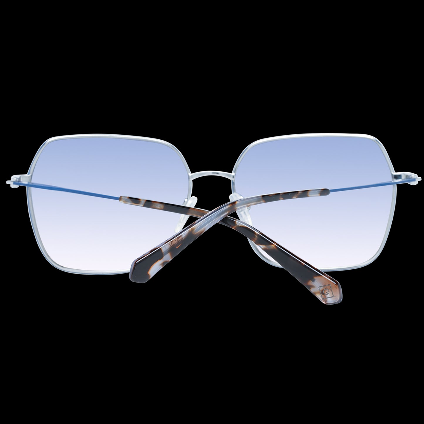 Front view of GANT MOD. GA8083 6010W ladies' glasses with square lenses and tortoiseshell temples on black background.